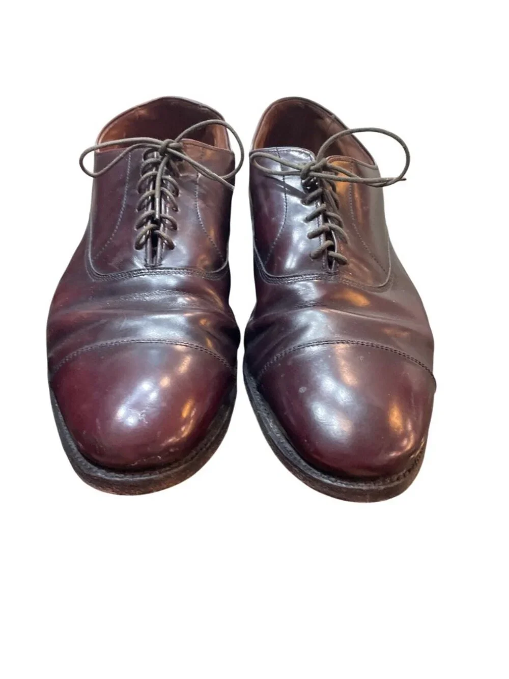 Allen Edmonds Park Avenue mens brown leather cap oxfords shoes sz 12D SKU 10458